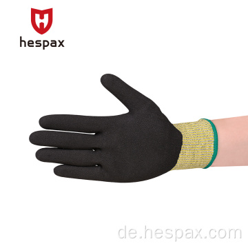 Hespax Heavy Duty Gloves Oil Proof Sandy Nitril